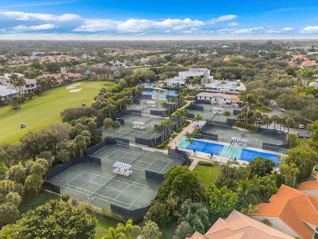 bird's eye view featuring golf course view