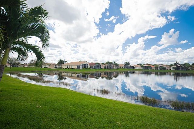 property view of water with a residential view