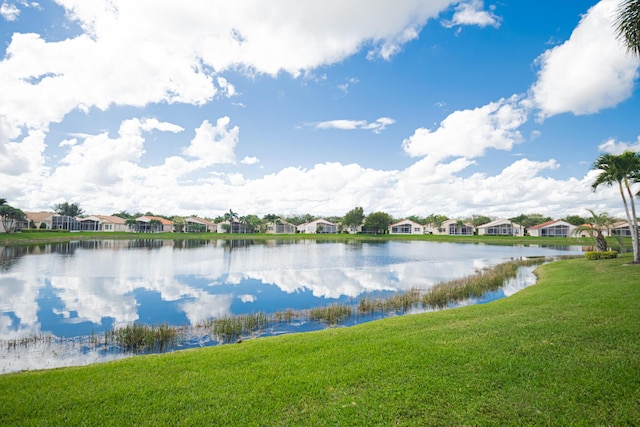 property view of water with a residential view