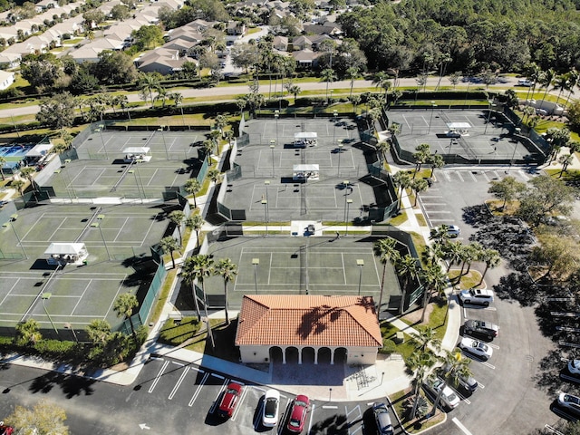 aerial view with a residential view