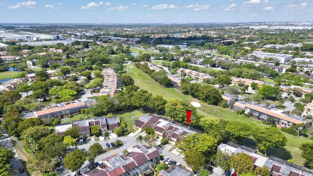 aerial view with a residential view