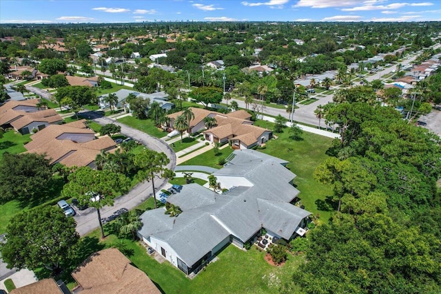 drone / aerial view with a residential view