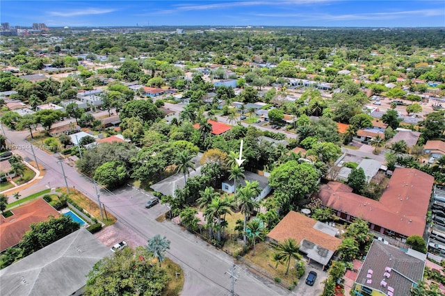 birds eye view of property featuring a residential view