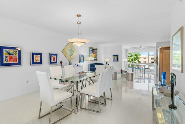 dining area with baseboards