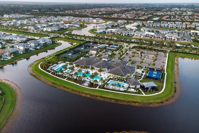 drone / aerial view with a residential view