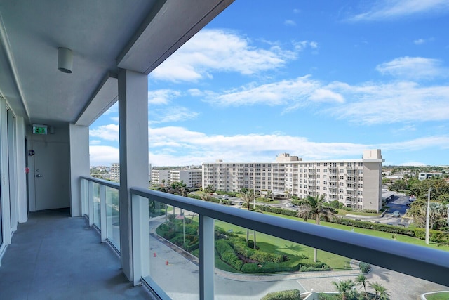 balcony with a city view