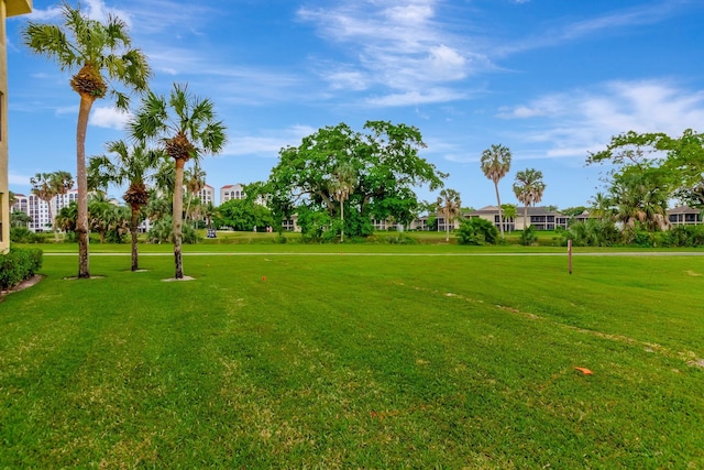 surrounding community featuring a lawn