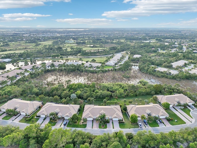 drone / aerial view with a residential view