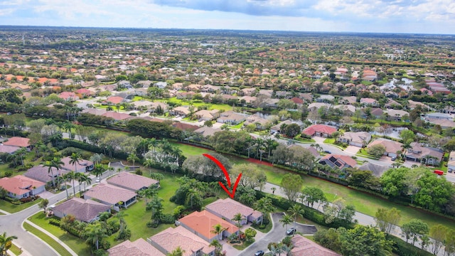 birds eye view of property featuring a residential view