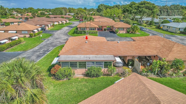 aerial view featuring a residential view