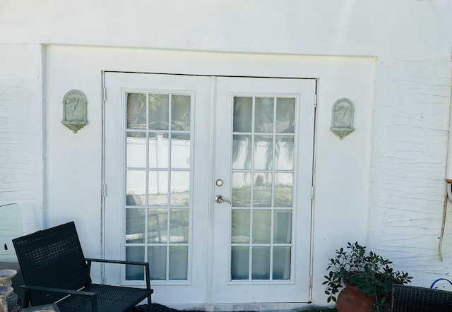 entryway with french doors