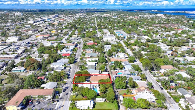 aerial view featuring a residential view