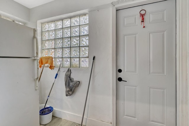 bathroom with wood finished floors