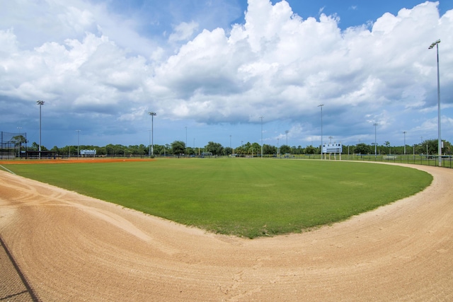 surrounding community featuring fence