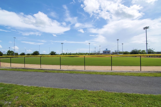 view of property's community with fence