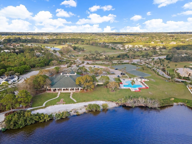 3190 SE Carrick Green Ct, Port Saint Lucie, FL 34952 - aerial view of property's location with a pool and a large body of water