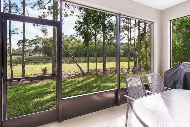 view of sunroom