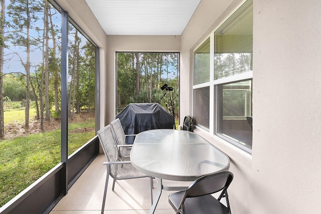 view of sunroom