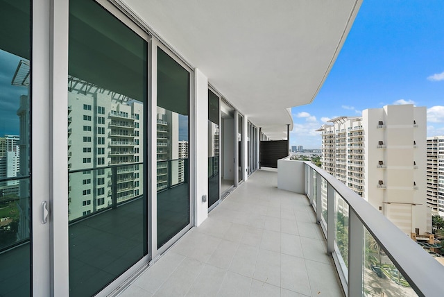 balcony featuring a city view