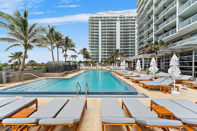 pool featuring a patio