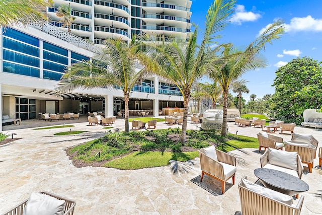 view of patio with an outdoor hangout area