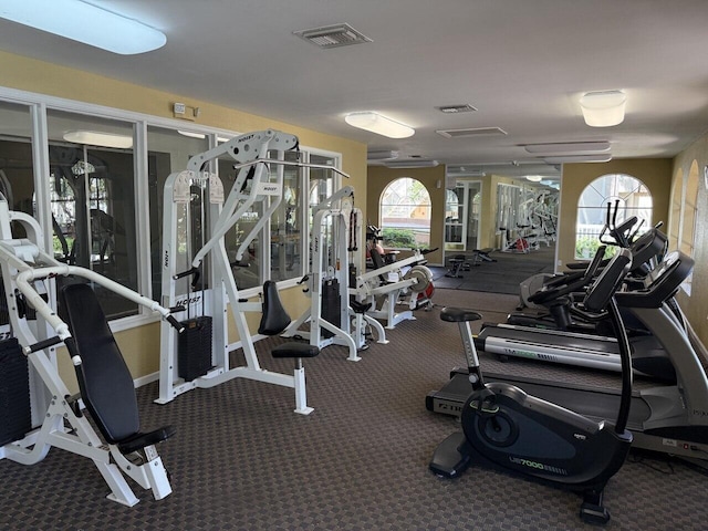 19203 Glenmoor Dr, West Palm Beach, FL 33409 - workout area with carpet
