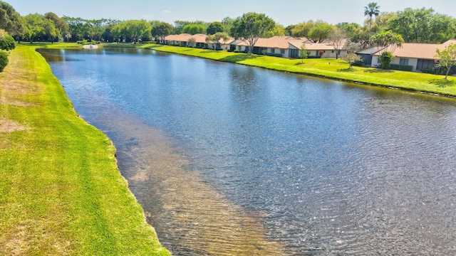 property view of water with a residential view