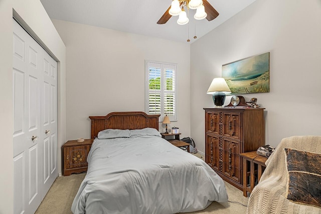 10617 Pine Cone Ln, Fort Pierce, FL 34945 - carpeted bedroom featuring a closet and a ceiling fan