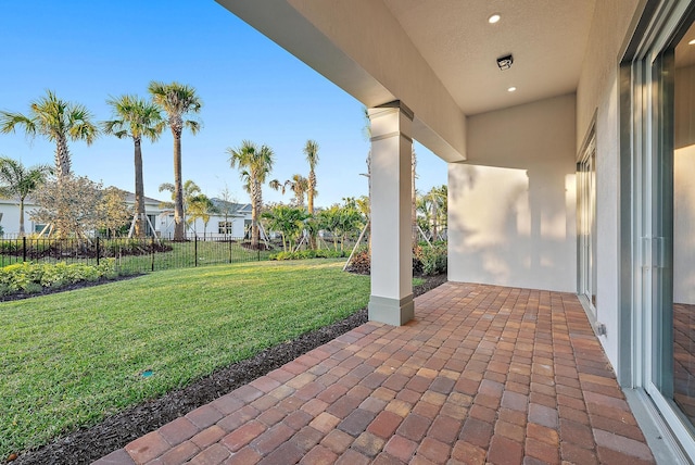 view of patio / terrace with fence