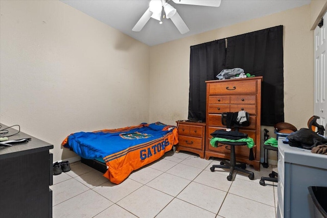 314 SW Cherry Hill Rd, Port Saint Lucie, FL 34953 - bedroom featuring ceiling fan and light tile patterned floors