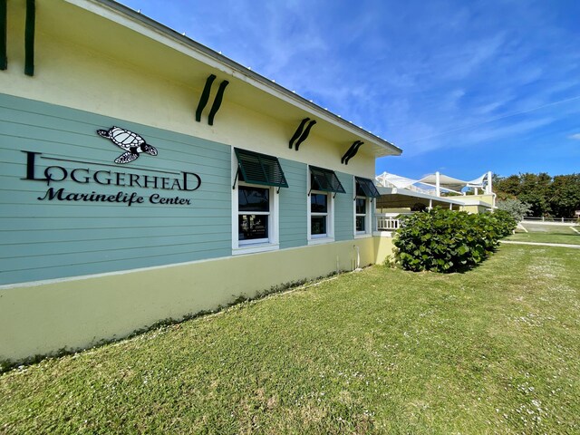 view of community sign