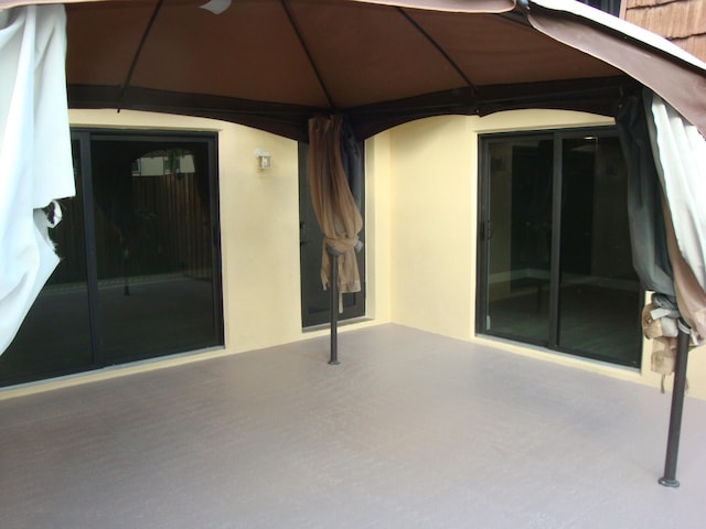 view of patio / terrace with a gazebo