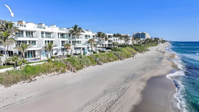 water view with a beach view