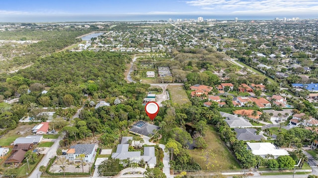 drone / aerial view with a residential view