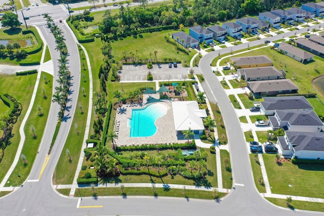 birds eye view of property featuring a residential view