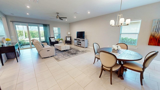9592 SW Royal Poinciana Dr, Port Saint Lucie, FL 34987 - dining space featuring plenty of natural light, visible vents, and recessed lighting