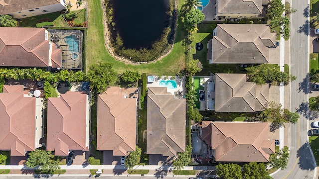 aerial view with a residential view