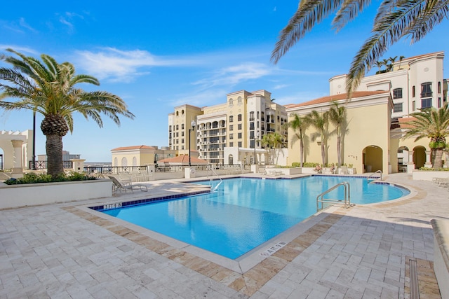 pool featuring a patio