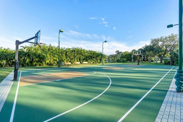 view of basketball court with community basketball court