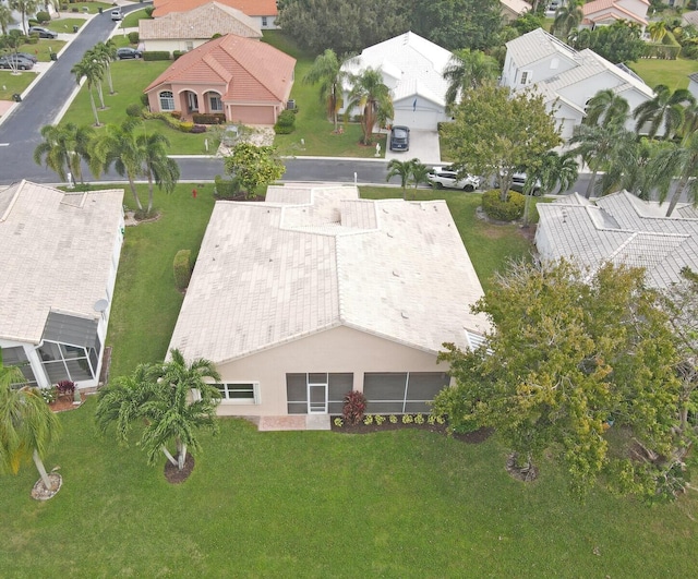 bird's eye view featuring a residential view