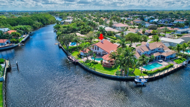 bird's eye view with a residential view