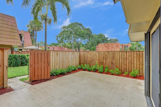 view of patio / terrace featuring a fenced backyard