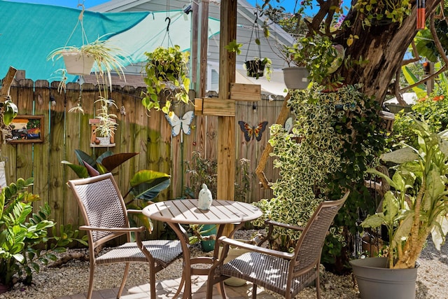 view of patio with fence