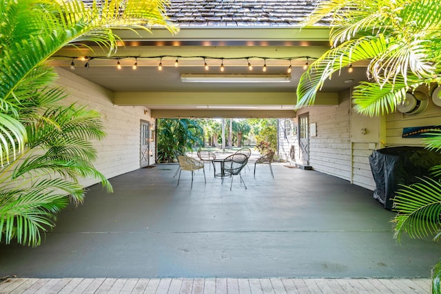 view of patio featuring outdoor dining space