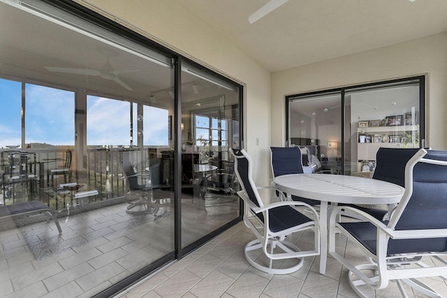 view of sunroom