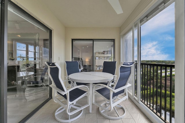 view of sunroom