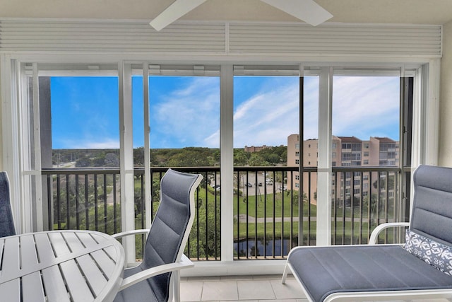 view of sunroom / solarium