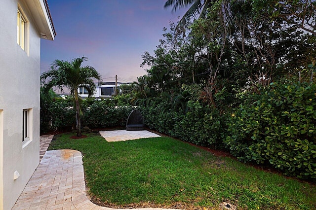 view of yard featuring a patio area