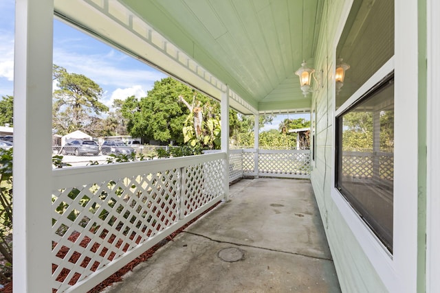 view of patio with a porch