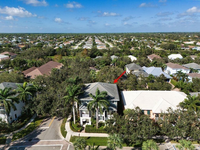 bird's eye view with a residential view